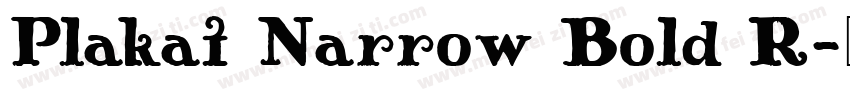 Plakat Narrow Bold R字体转换